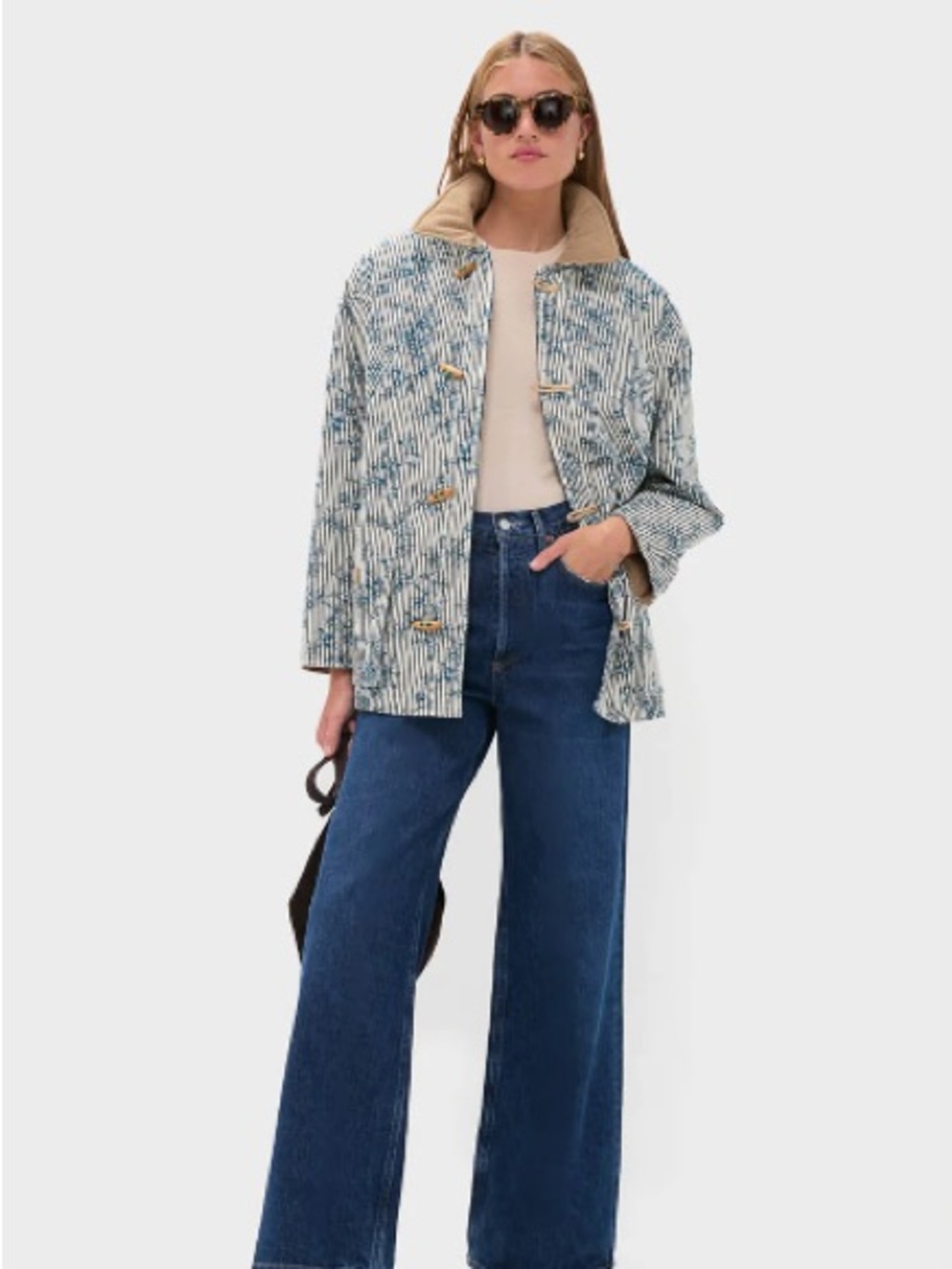 NWOT Never Worn Hunter Bell Cornflower Toile Barn Jacket